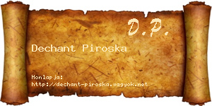 Dechant Piroska névjegykártya